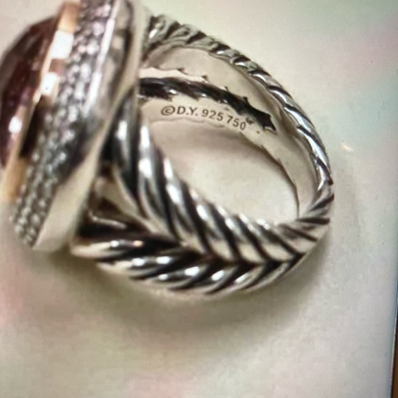 David yurman cerise two tone morganite ring size 6 - Picture 4 of 4